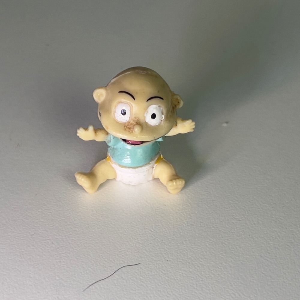 Vintage Rugrats Tommy Pickles Mini Figure 1 Inch Nickelodeon PVC Toy 90s